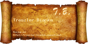 Treszler Bianka névjegykártya